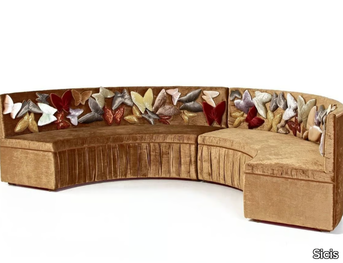 PAPILLONS - Sectional velvet sofa _ Sicis