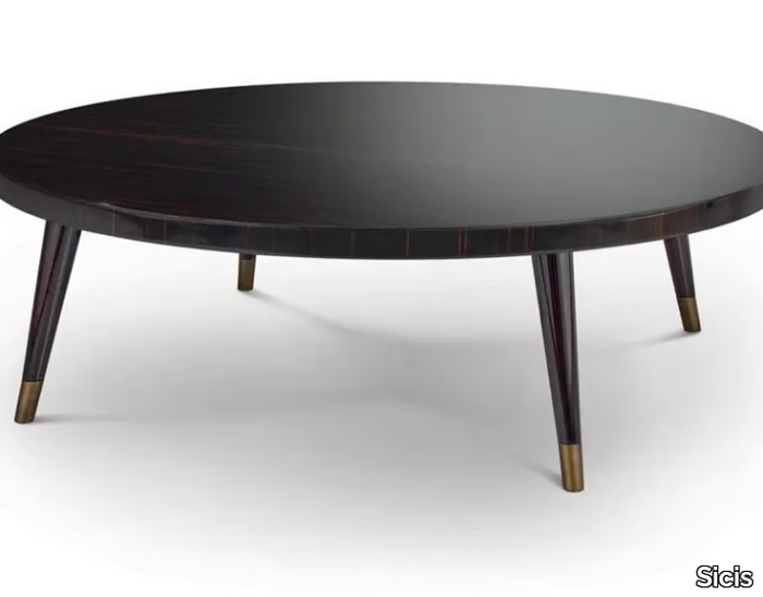 PEGGY - Round ebony coffee table _ Sicis