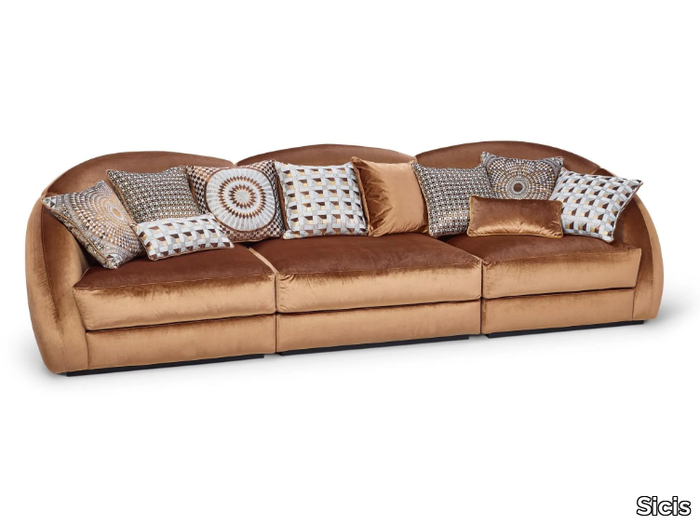 VISCONTI - Modular 3 seater fabric sofa _ Sicis