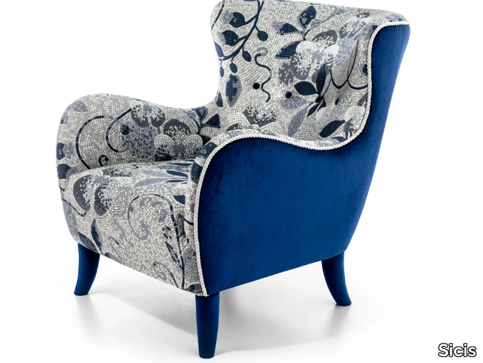 MEDEA - Fabric armchair with armrests _ Sicis