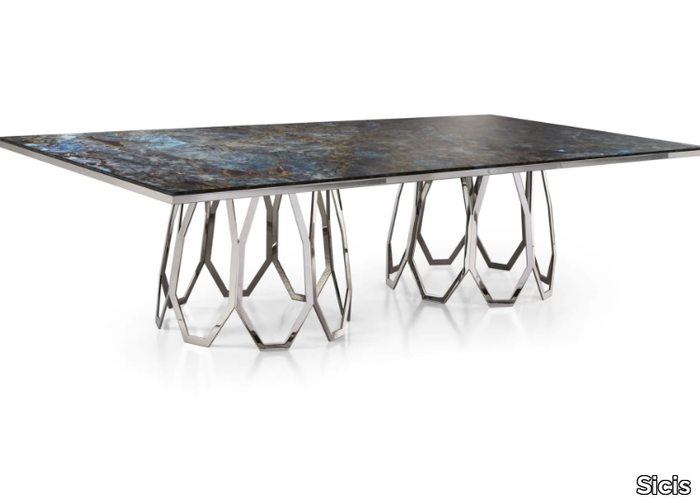 BORGIA - Rectangular marble table _ Sicis