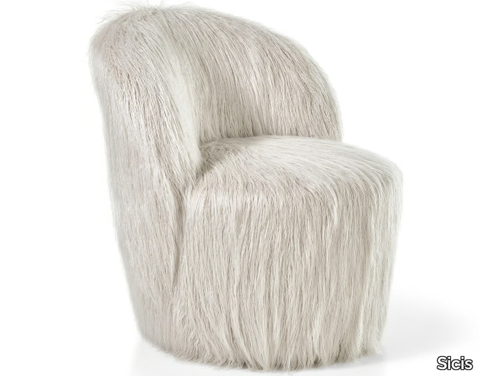 CELEBRITY - Swivel fur armchair _ Sicis