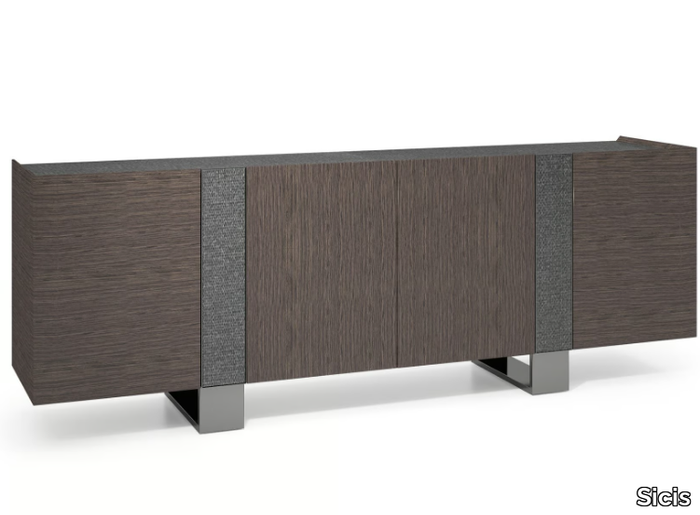 GARRET - Glass sideboard with integrated lighting _ Sicis