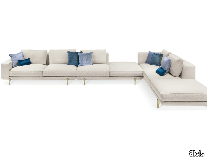 MILTON - Corner sectional sofa with removable cover _ Sicis