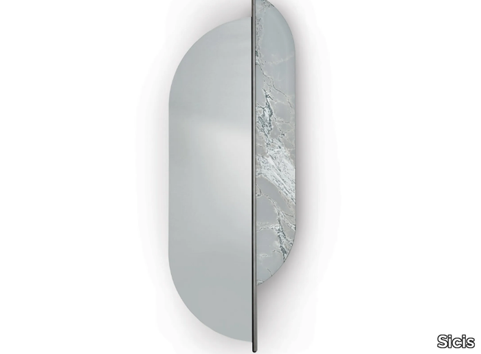 SHARED - Wall-mounted glass mirror with integrated lighting _ Sicis