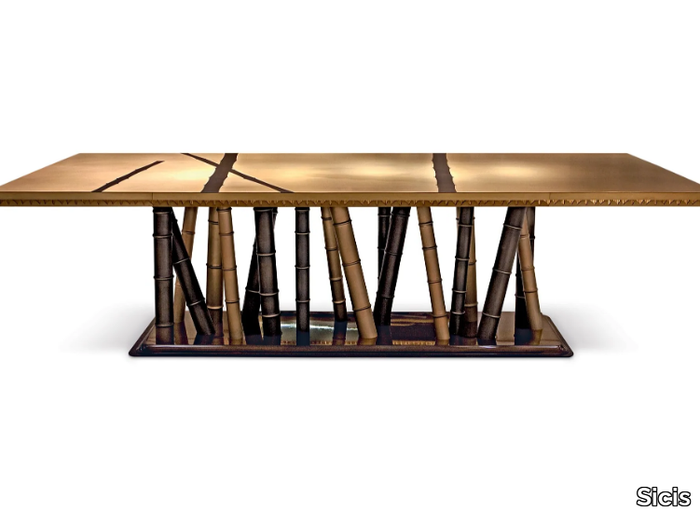 SIAM - Rectangular brass table _ Sicis