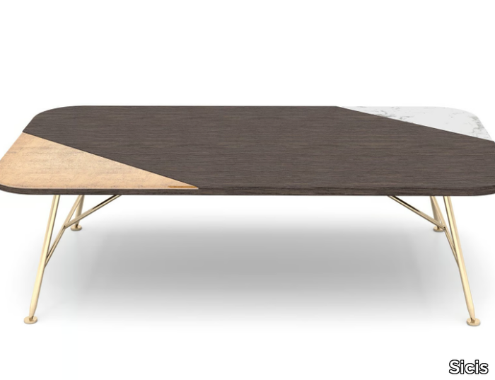 TRAY - Low rectangular wooden coffee table _ Sicis