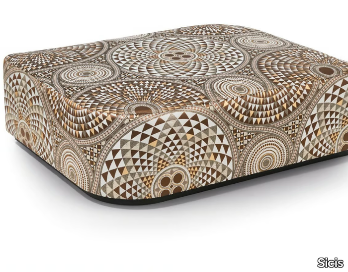 VISCONTI - Rectangular fabric pouf _ Sicis