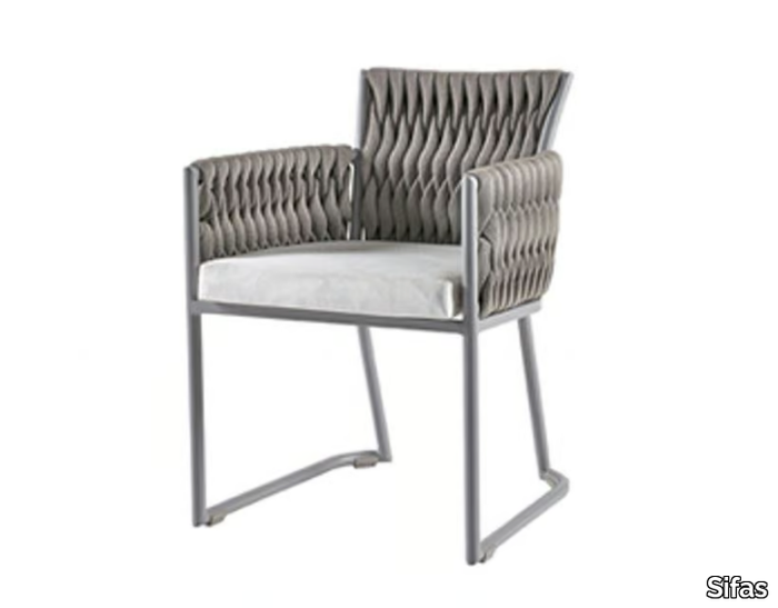 BASKET - Garden chair with armrests _ Sifas