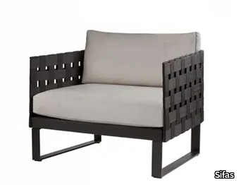 KOMFY BLACK - Garden armchair with armrests _ Sifas