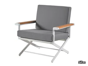 OSKAR - Garden armchair with armrests _ Sifas