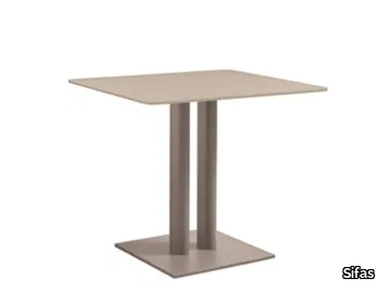 OSKAR - Square glass and aluminium garden table _ Sifas