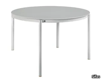 OUTLINE - Round ceramic garden table _ Sifas