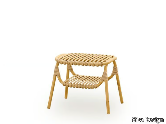 MACHIYA EXTERIOR - Low garden stool in Alu-Rattan and ArtFibre _ Sika Design