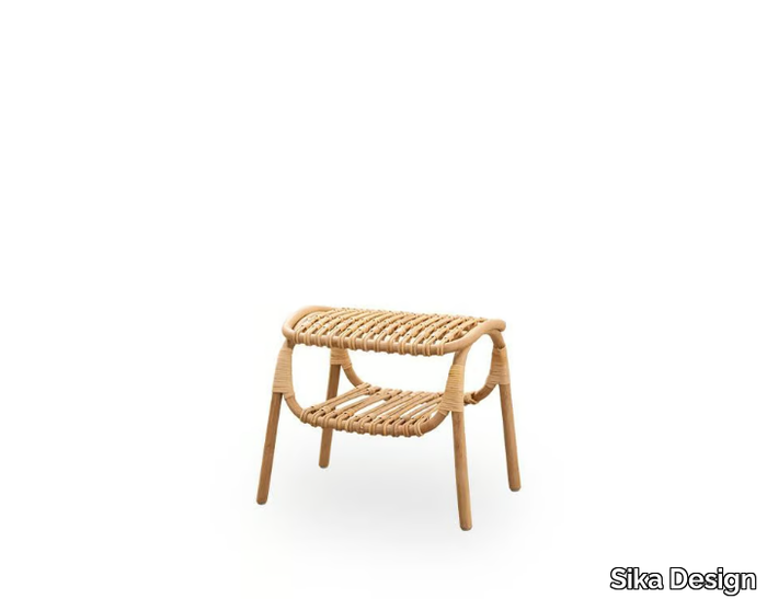 MACHIYA - Low rattan stool _ Sika Design