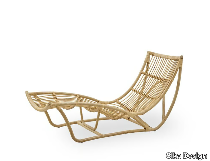 MICHELANGELO - Rattan chaise longue _ Sika Design