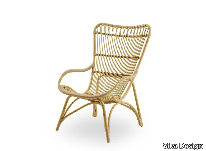 MONET EXTERIOR - Garden lounge chair in Alu-Rattan and ArtFibre _ Sika Design