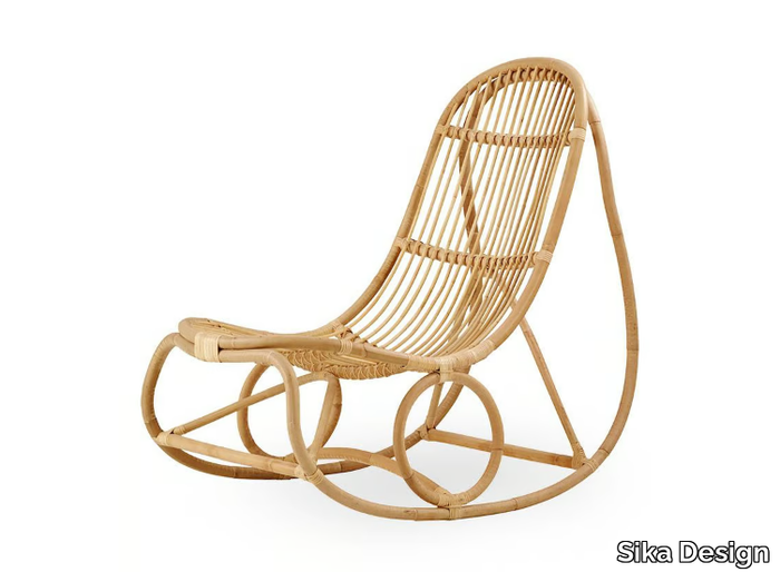 NANNY - Rocking rattan armchair _ Sika Design