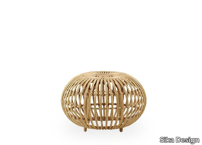 OTTOMAN - Low rattan stool _ Sika Design