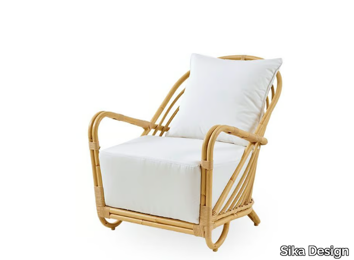 CHARLOTTENBORG EXTERIOR - Garden lounge chair in Alu-Rattan and ArtFibre _ Sika Design