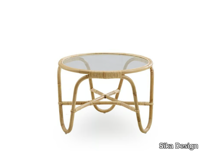 CHARLOTTENBORG - Round rattan coffee table _ Sika Design