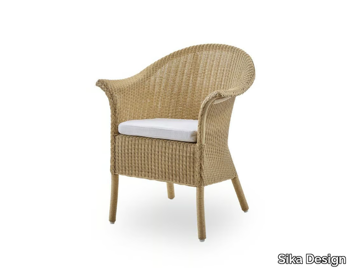 CLASSIC - Lloyd loom chair with armrests _ Sika Design