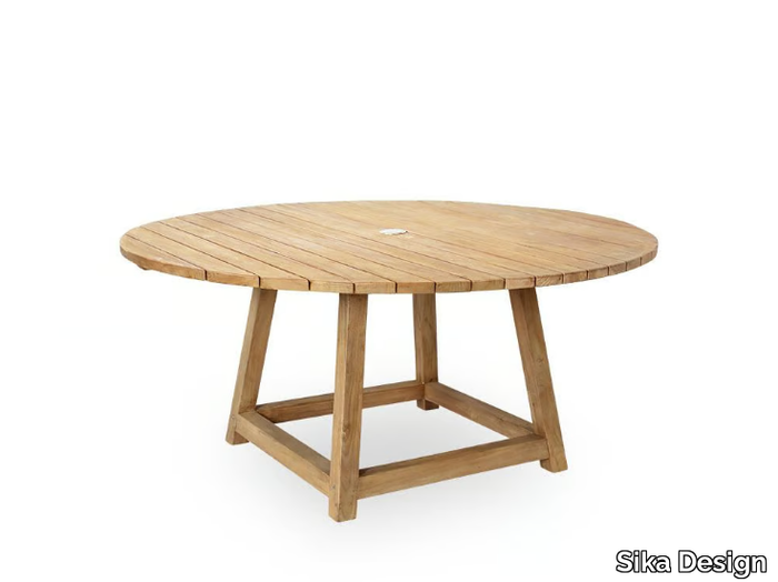 GEORGE - Round teak table _ Sika Design