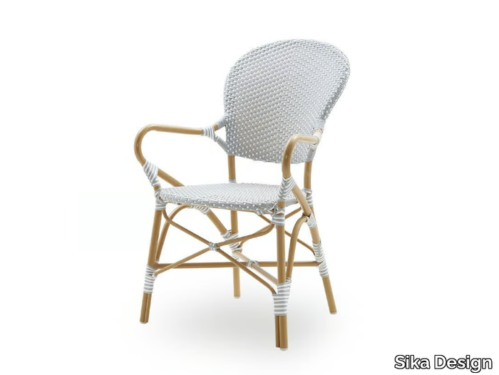 ISABELL - Aluminium and ArtFibre garden chair with armrests _ Sika Design