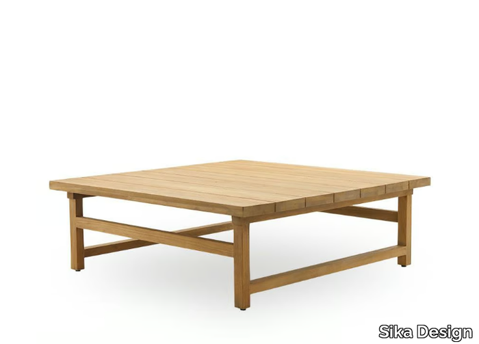 JULIAN - Square teak garden side table _ Sika Design