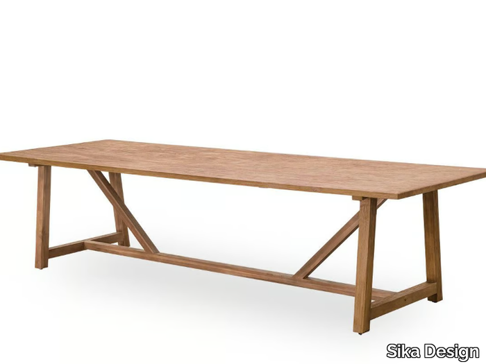 LUCAS - Rectangular teak table _ Sika Design