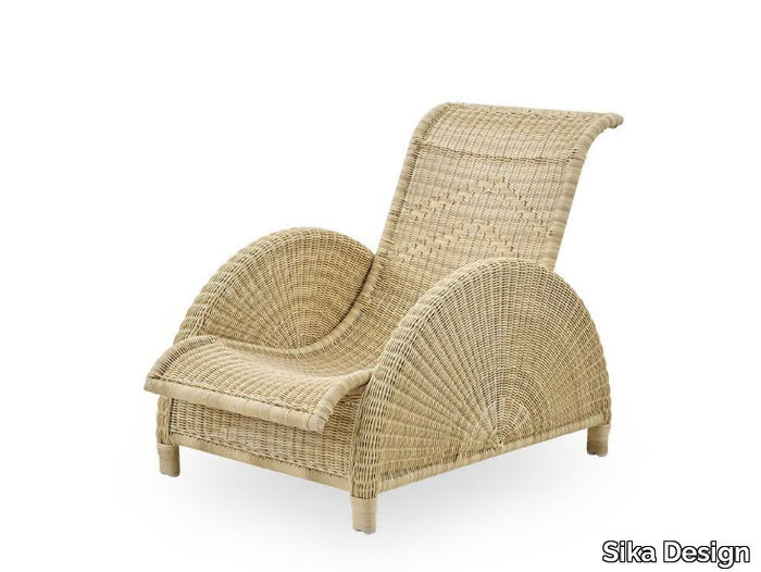 PARIS EXTERIOR - Garden lounge chair in Alu-Rattan and ArtFibre _ Sika Design