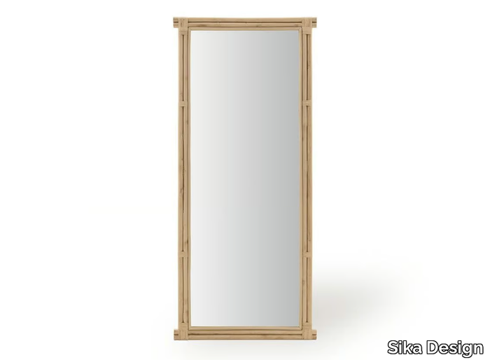 RASMUS - Rectangular framed rattan mirror _ Sika Design