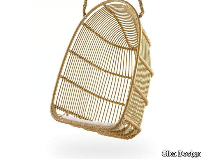 RENOIR EXTERIOR - Hanging garden chair in Alu-Rattan and ArtFibre _ Sika Design