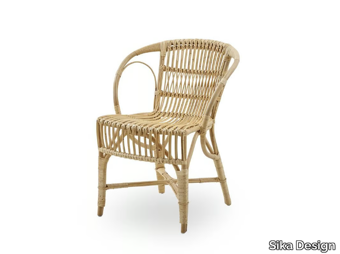 ROBERT - Rattan chair with armrests _ Sika Design