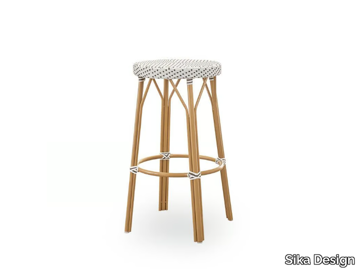 SIMONE - High aluminium and ArtFibre garden stool _ Sika Design