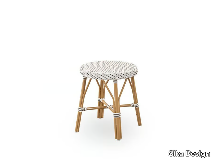 SIMONE - Low aluminium and ArtFibre garden stool _ Sika Design