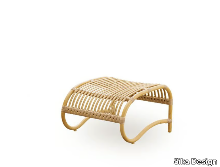 TEDDY EXTERIOR - Alu-Rattan and ArtFibre garden footstool _ Sika Design