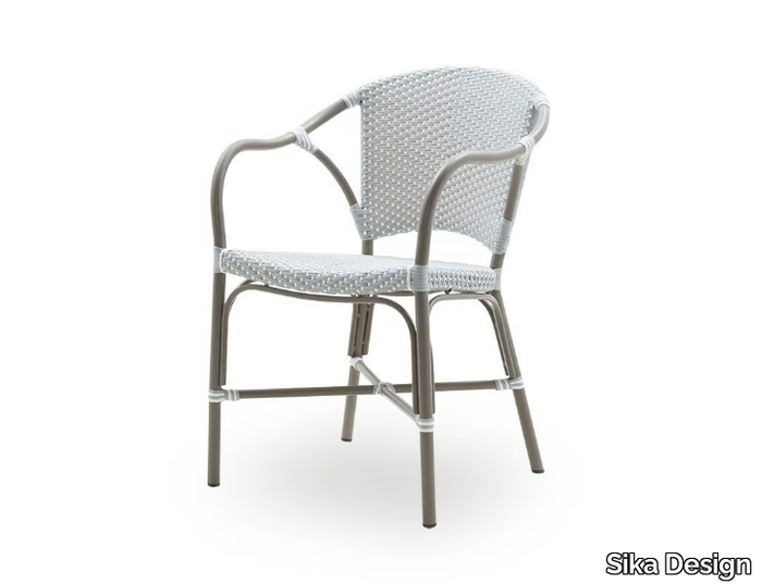 VALERIE - Stackable aluminium and ArtFibre garden chair _ Sika Design