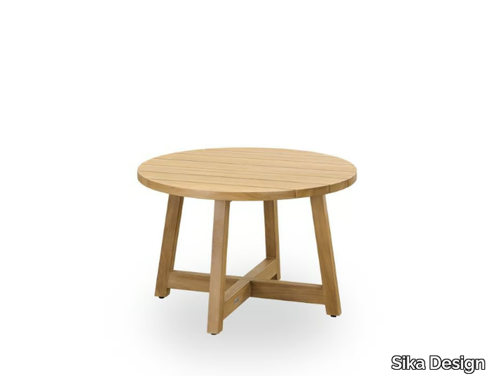 VICTOR - Round teak coffee table _ Sika Design