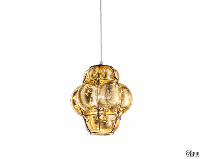 FOGLIA ORO MS 207 - Murano glass pendant lamp _ Siru