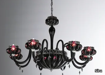 DIAMANTE RS 340 - Murano glass chandelier _ Siru