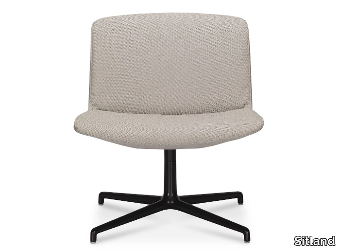 MILOS - Swivel with 4-spoke base fabric easy chair _ Sitland