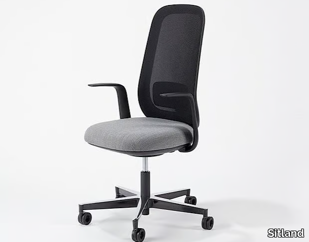 SKATE - Swivel fabric office chair with armrests _ Sitland