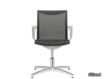 SOUL AIR - Mesh reception chair with armrests _ Sitland