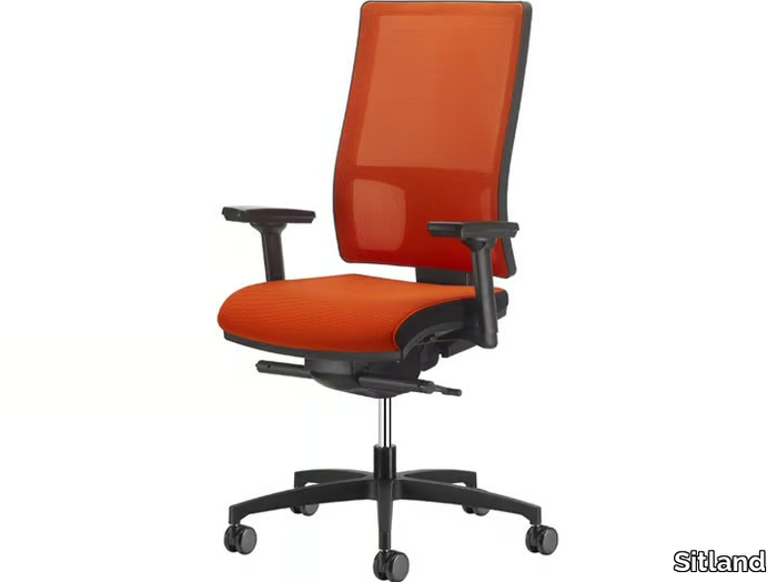 MESH LINE - Office chair with 5-Spoke base _ Sitland