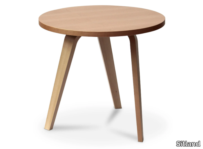 REST - Round wooden high side table _ Sitland