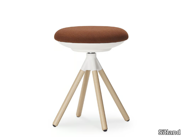 ON - Swivel trestle-based stool _ Sitland