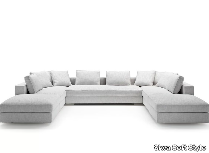 GENESIS - Modular fabric sofa with removable cover _ Siwa Soft Style