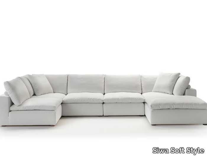 FLUFFY - Modular fabric sofa with removable cover _ Siwa Soft Style