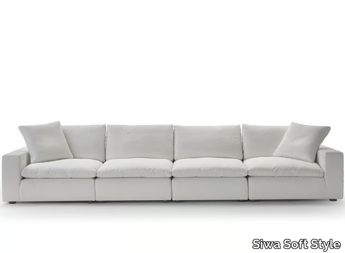 FLUFFY - Modular fabric sofa with removable cover _ Siwa Soft Style